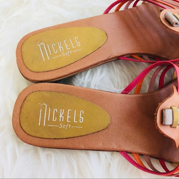 NICKELS SOFT VINTAGE LEATHER SANDALS BRAZIL 7 - Picture 4 of 8